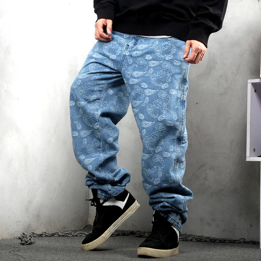

Mens Hip-Hop Jeans Denim Relaxed Baggy Loose Streetwear Pants Trousers Biker Plus Oversize Size 30-46 Arrival New 2022