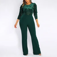 sexy long jumpsuits rompers for women solid high waisted full sleeve elegant evening night party club overalls 2022 spring hot