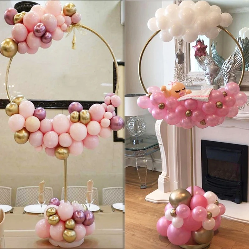

Balloon Arch Balloons Ring Stand for Baby Shower Wedding Decoration Balloon Round/Heart Hoop holder birthday party baloon ballon