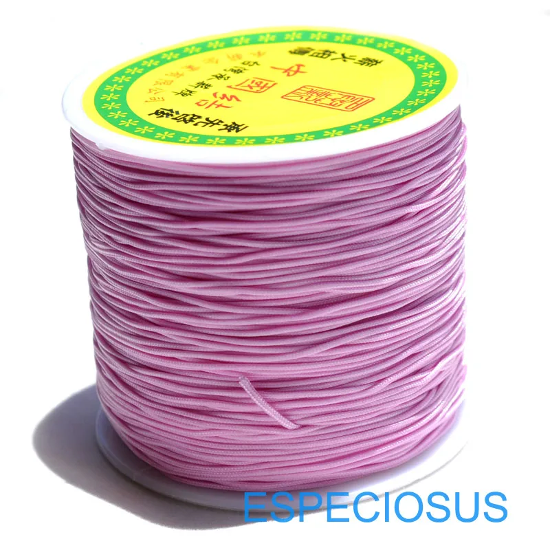 light Purple 20 видов цветов, 20 м, нейлоновый шнур, китайский узел, шнур макраме, браслет, плетеная нить, сделай сам, кисточки, бисер, Шамбала, нить - Цвет: light Purple