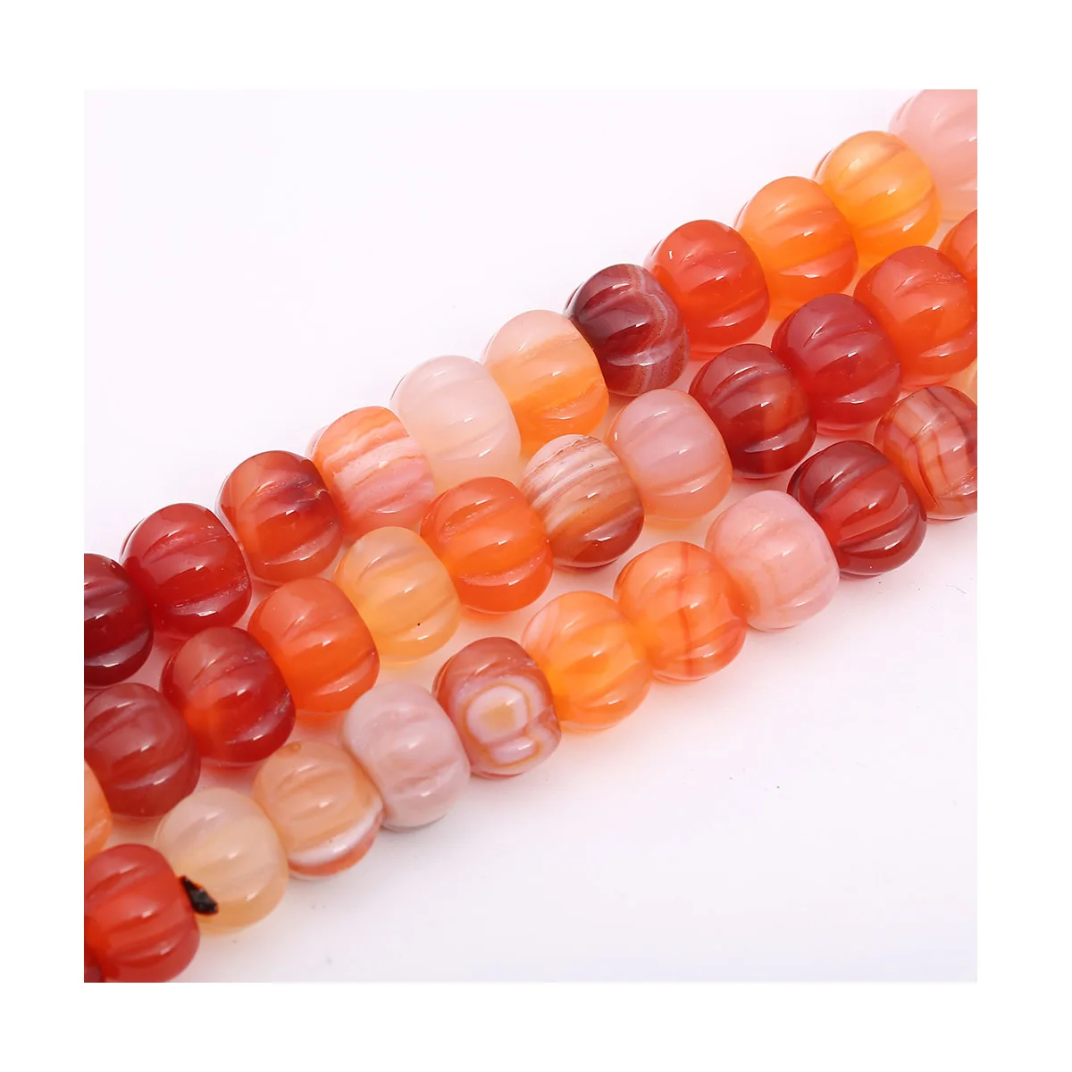 

8~12mm Natural Stone Colorful Crystal Tiger Eye Lantern-shaped Loose Beads for Jewelry Making DIY Bracelet Necklace 15"