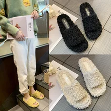 Nouvelles chaussures d'automne pour femmes, pantoufles de maison pour femmes, chaussures plates confortables à plateforme, pantoufles à la mode, chaussures à bout ouvert  (2)