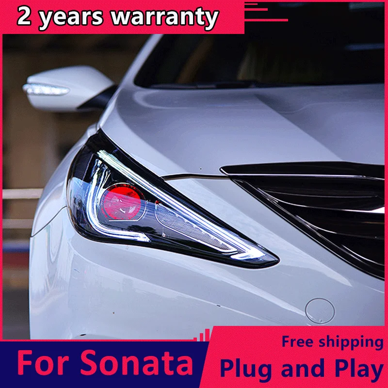 Для Hyundai sonata фара для 8 2011-2015 ангельские глазки ксеноновый комплект HID