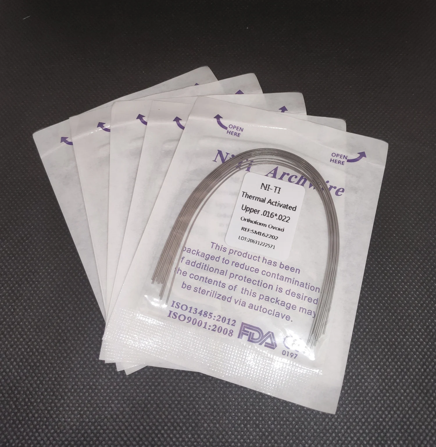 

10 Packs 100 Pcs Thermal Activated Niti Rectangular Arch Wire Ovoid Form Dental Orthodontics