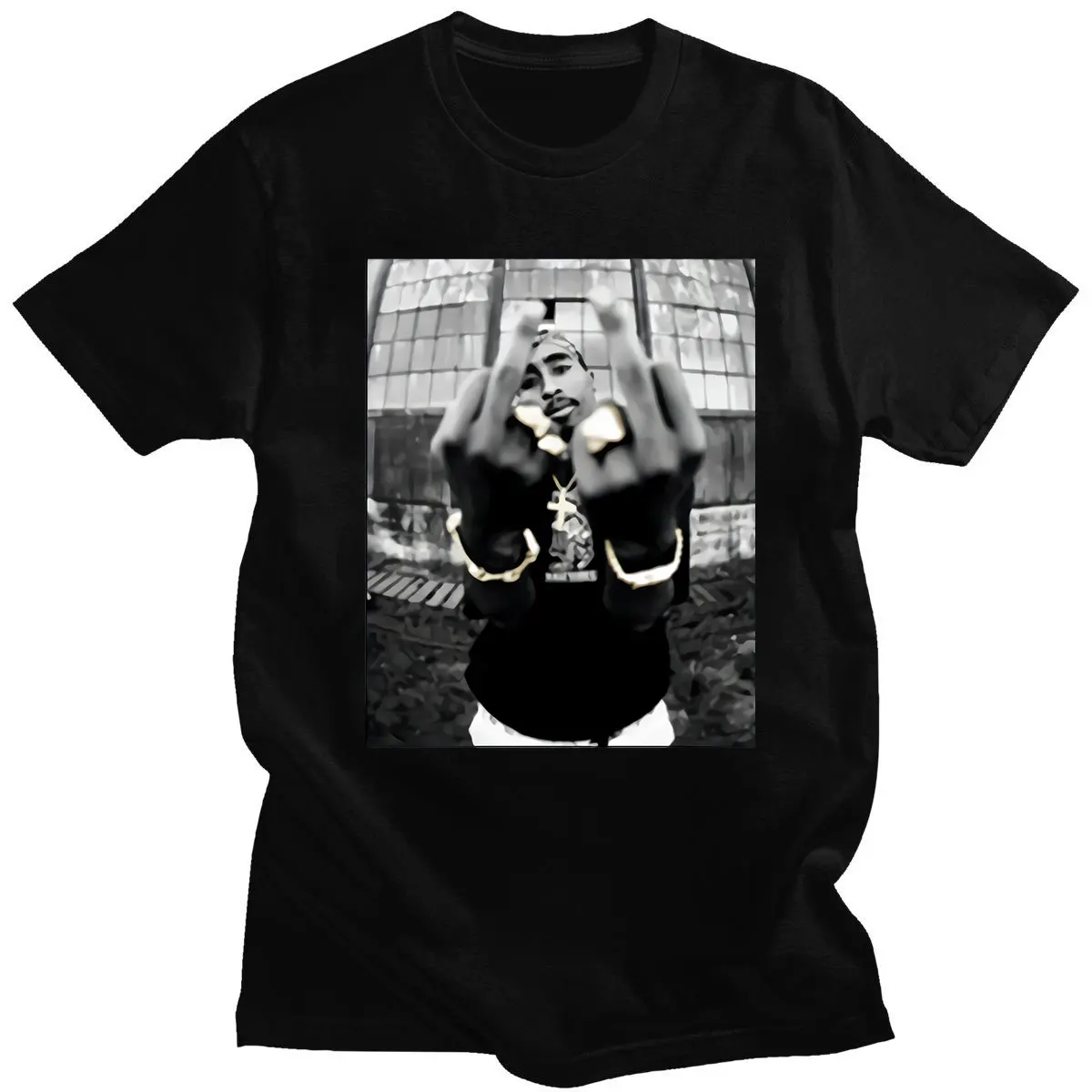 2pac Тупак Шакур повседневная классическая мужская футболка модная хип-хоп