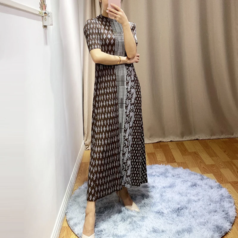 Новинка лета 2020 плиссированное женское платье Miyak модное Ретро стиль с принтом