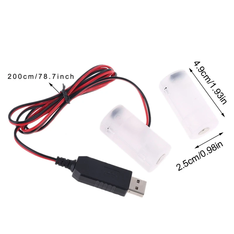 Универсальный AM2 LR14 C Батарея Элиминатор 2 м кабель с питанием от USB заменить 1 года