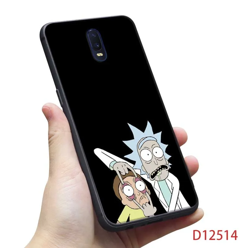 Для oneplus one plus 7 pro 7t pro 7 6 6t 5t Мягкий силиконовый чехол для телефона Забавный мультфильм Рик и Морти аниме - Цвет: D12514