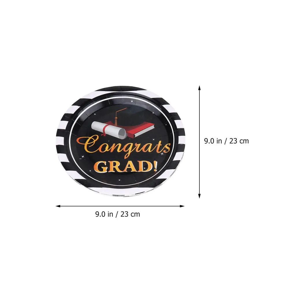 

1 Set of 54Pcs Graduation Season Theme Printed Dining Table Set Dessert Table Decor Creative Tableware Birthday Party Supplies D