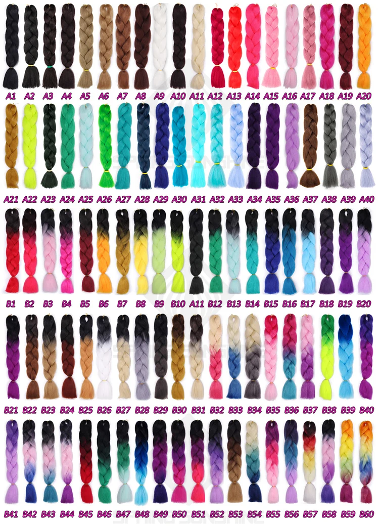 24 дюйма джамбо коса синтетические волосы для наращивания вязания крючком