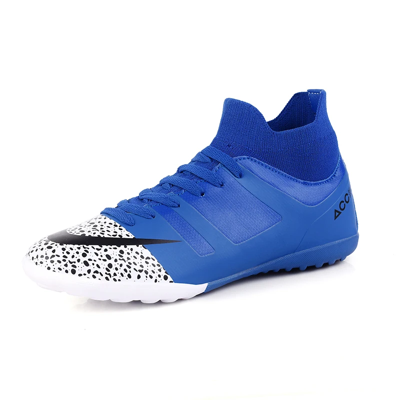 BLUETF Мужская футбольная обувь кроссовки Крытый газон Superfly Futsal оригинальные футбольные бутсы лодыжки высокие футбольные бутсы Бутсы - Цвет: BLUETF