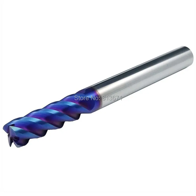 

CNC High Speed Cutter Machine Cutting Tools HRC65 HEC62 Tungsten Steel 4 Flute Milling Cutter Flat End Mill for Metal Alloy
