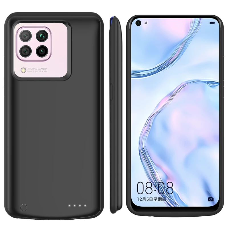 Тонкий чехол для аккумулятора Huawei P40 Lite ударопрочный зарядного устройства зажим