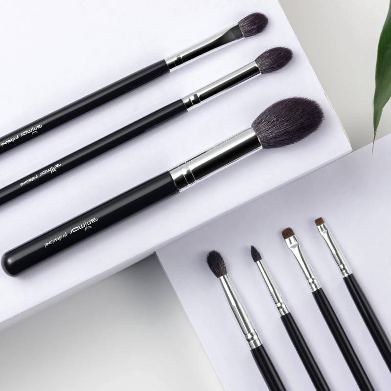 Anmor натуральная Кисть для макияжа волос серебристого цвета 7 шт. кисти Набор