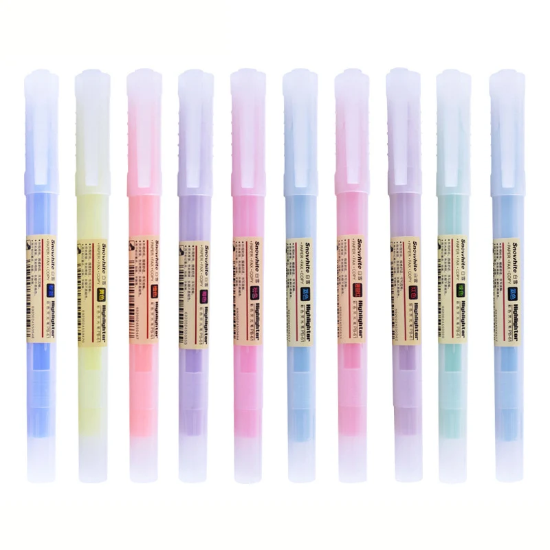 10 цветов милый маркер ручки 4 мм пастельный жидкий мелковый Kawaii Diy Хайлайтер для