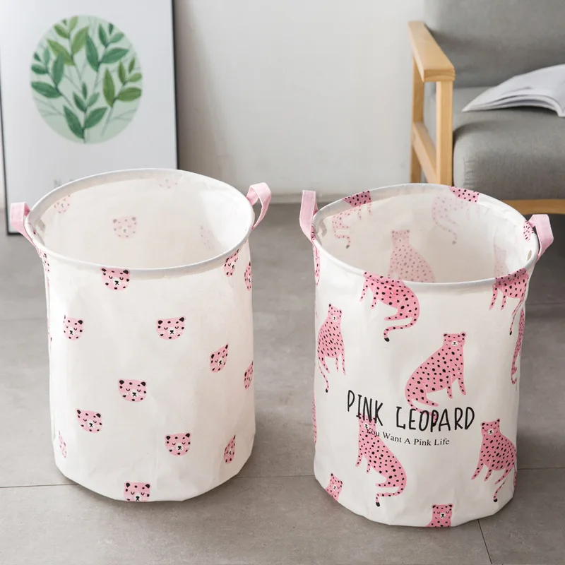 

Bathroom Folding Laundry Basket Leopard Print Organizer Storage Basket Folding Bag Laundry Basket With Handles Laundry Product