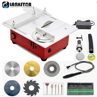 mini multifunctional small woodworking electric bench saw handmade diy hobby model crafts cutting tool with 96w power adapter