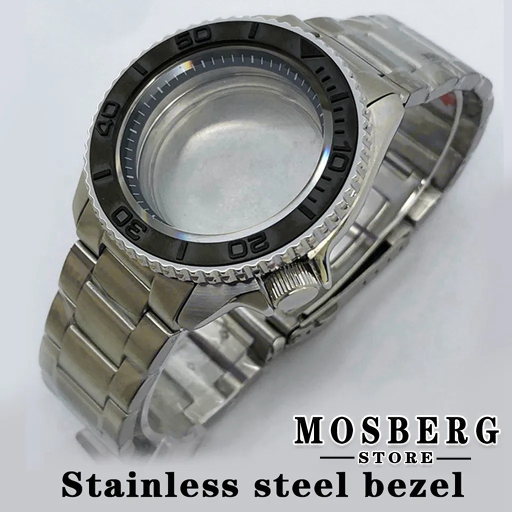 42mm Watch Case Ceramic Bezel Solid 316L Stainless Steel Sapphire Glass For NH35 NH36 Accessories