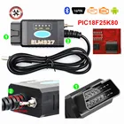 2021 новейший ELM327 USB FTDI PIC18F25K80 FTDI чип-считыватель кодов для Fo-rd HS CANMS может Forscan ELM 327 Bluetooth OBDII