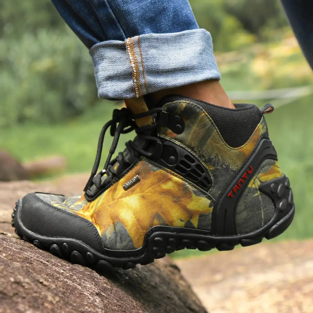 

Высококачественные ботинки для походов с высоким вырезом для мужчин и женщин на осень и зиму, водонепроницаемая обувь для походов, Нескольз...