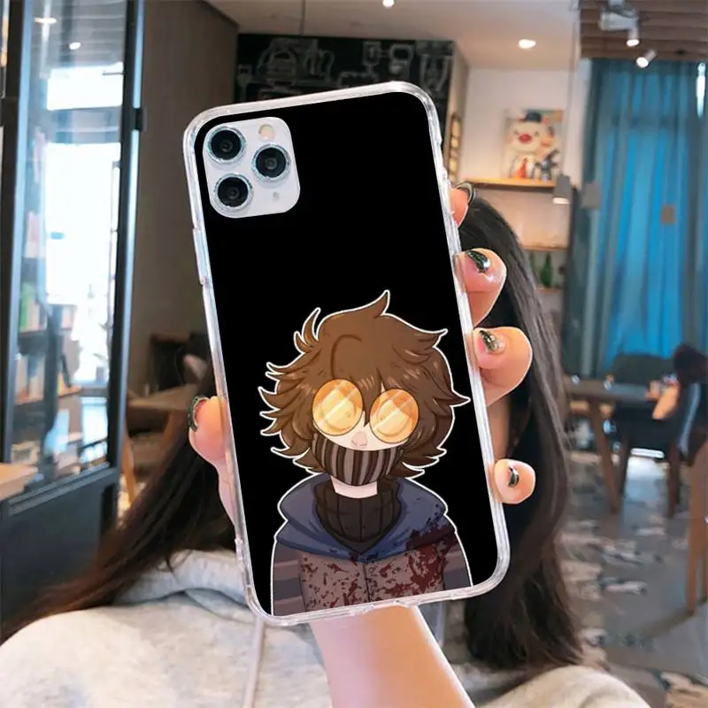 

Creepypasta Ticci Toby x reader Phone Case Transparent for iPhone 6 7 8 11 12 s mini pro X XS XR MAX Plus cover funda shell