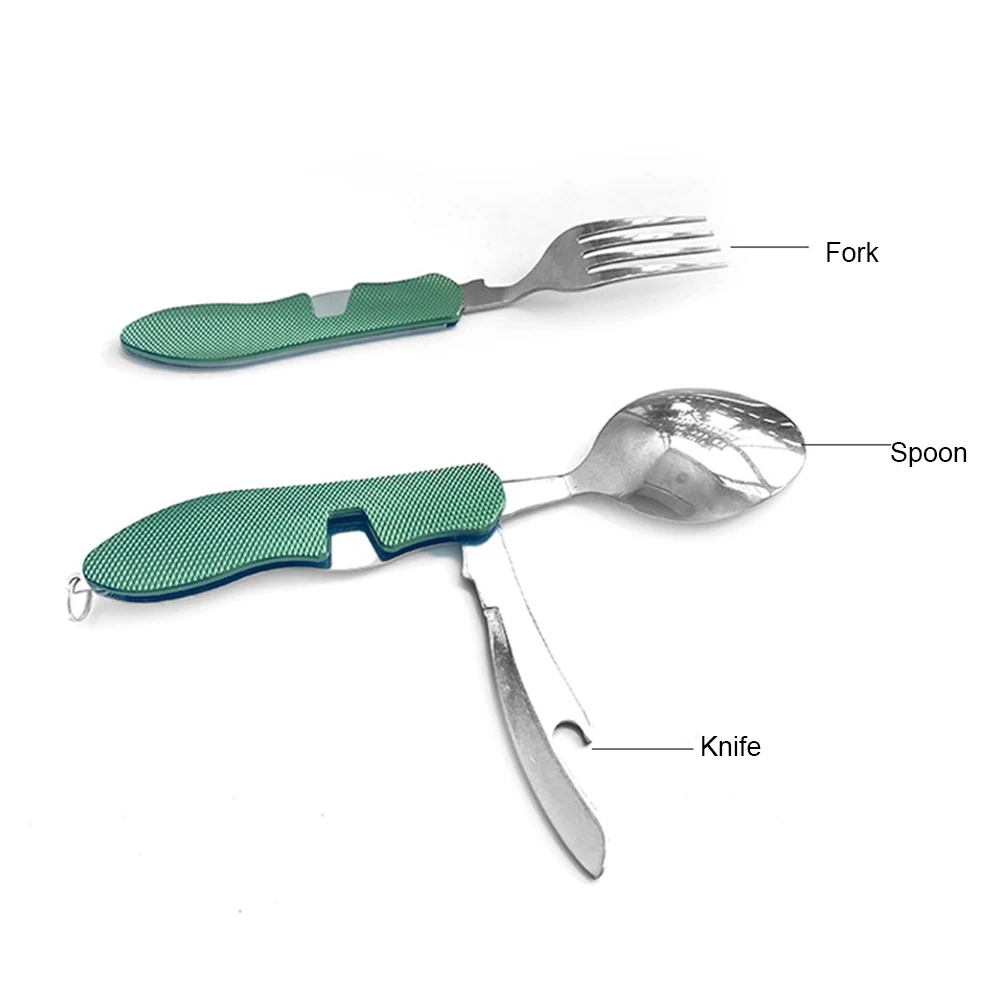 Набор посуды для кемпинга 3-в-1 съемная ложка вилка нож столовая посуда