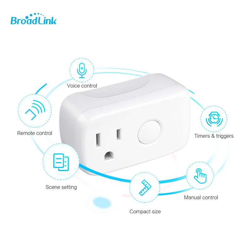 Мини Смарт розетка BroadLink BestCon SP4 US Wi Fi для умного дома Alexa|Модули дома| |