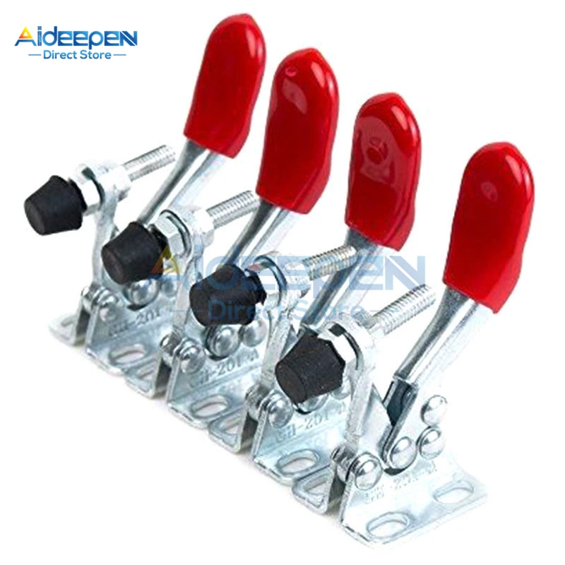 Set of 4 Quick-Release Horizontal Toggle Clamps GH-201A - Hand Clip Tool for Vertical Clamping, 27KG image 3