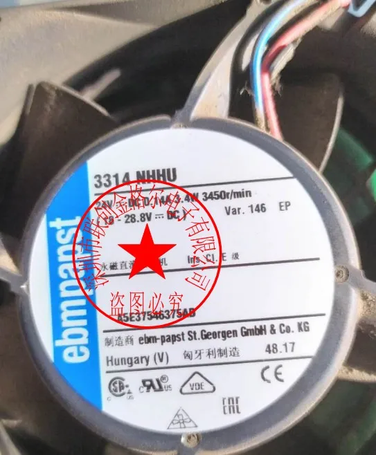 

BRAND NEW 3314 NHHU 24V 0.14A 3.4W ORIGINAL GERMANY 9CM IMPORT FAN FANS