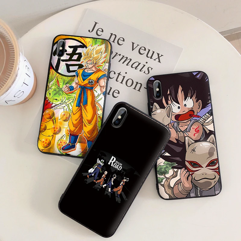 Mobile Phone Cases for iPhone X XS MAX XR 6 s 7 8 Plus Case Fashion Soft Silicone Fitted Back Cover Dragon Ball | Мобильные телефоны
