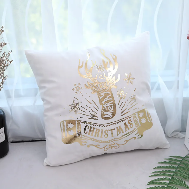 НОВАЯ РОЖДЕСТВЕНСКАЯ наволочка с бронзовым покрытием Рождественское украшение