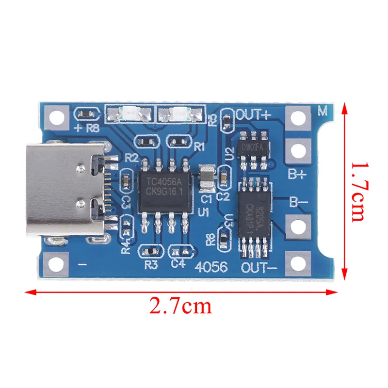 

1pcs Type-C TP4056 1A Li-ion Lithium Battery Charging Board Charger Module Lithium Battery DIY Port Mike USB Interface