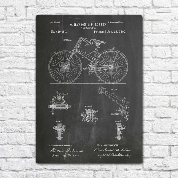 

cPatent Bicycle Bike Metal Tin Sign Metal Sign Wall Decor Fashion Art Decor Poster