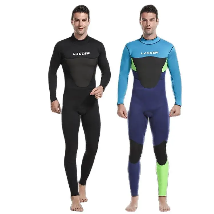 LAGCEN 2.5mm Neoprene Wetsuit Men Long sleeve Diving suit Male Surfing Snorkeling Scuba Spearfishing Winter thermal Swimsuit