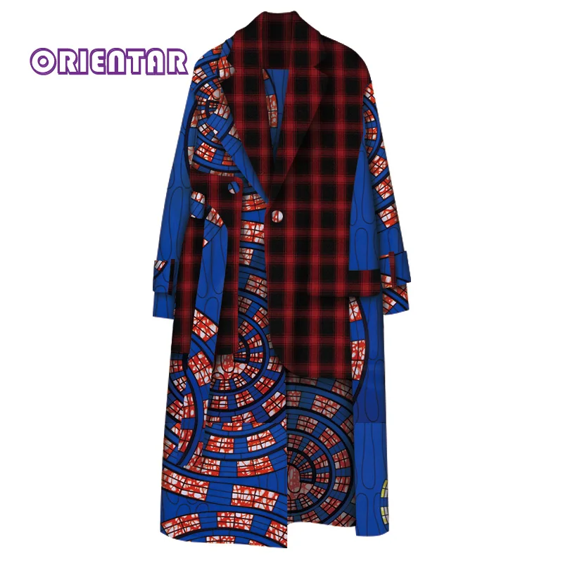 2020 модная африканская одежда для женщин с длинным рукавом тренчкот
