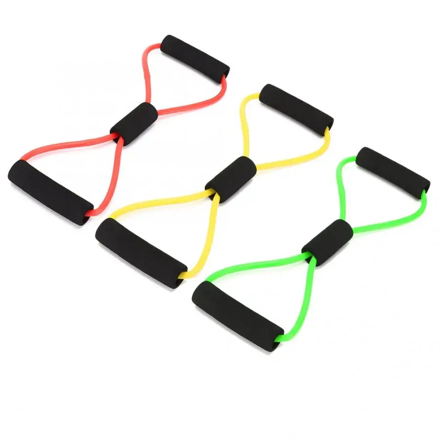 Эластичный утягивающий канат для фитнеса 8 форм Эспандер груди Йога похудение