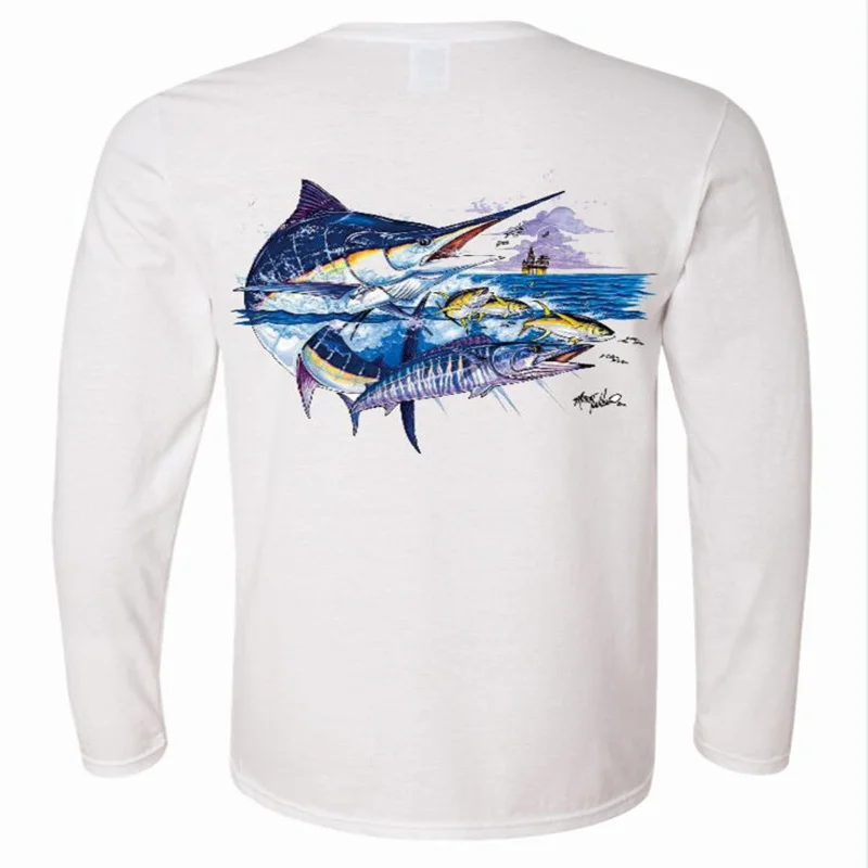 

Custom Wholesale Breathable Quick-Dry Workout Performance Long Sleeve Full Fishing Shirt for Men