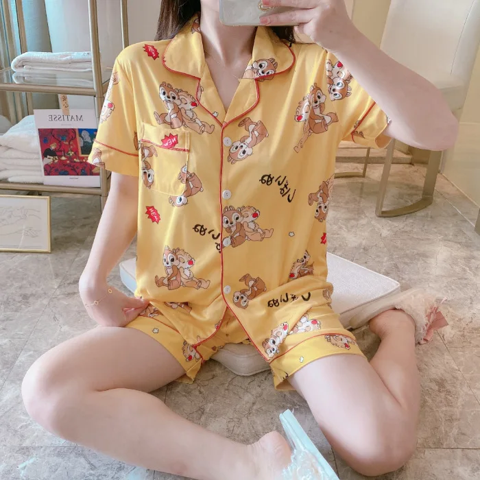 Disney Микки Маус для девочки Пижама летнее платье с Минни футболка короткими