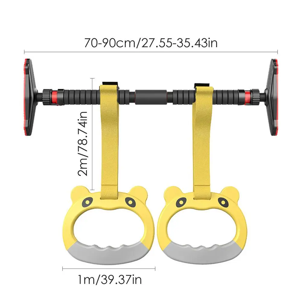 

Adjustable Kids Gym Ring With Adjustable Nylon Strap Handles ChildrenTraining Equipment Gym Ring Rhythmic Gymnastics Rings