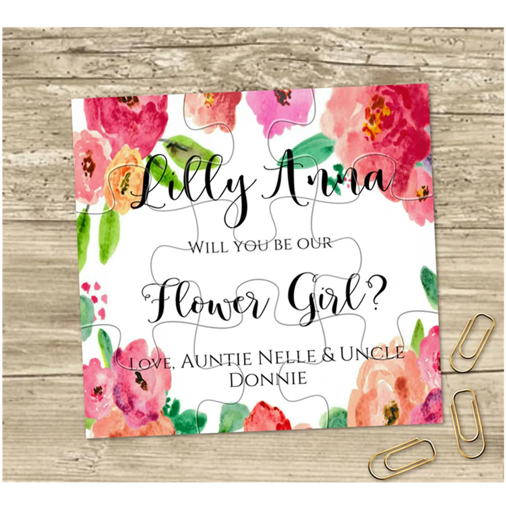 Персонализированная картинка-пазл вы станете моим цветочным рисунком подарок