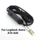 Сменный провод для микрофона, регулятор громкости, аудиокабель для наушников Logitech Astro A10 A40, аксессуары для наушников, запасные части