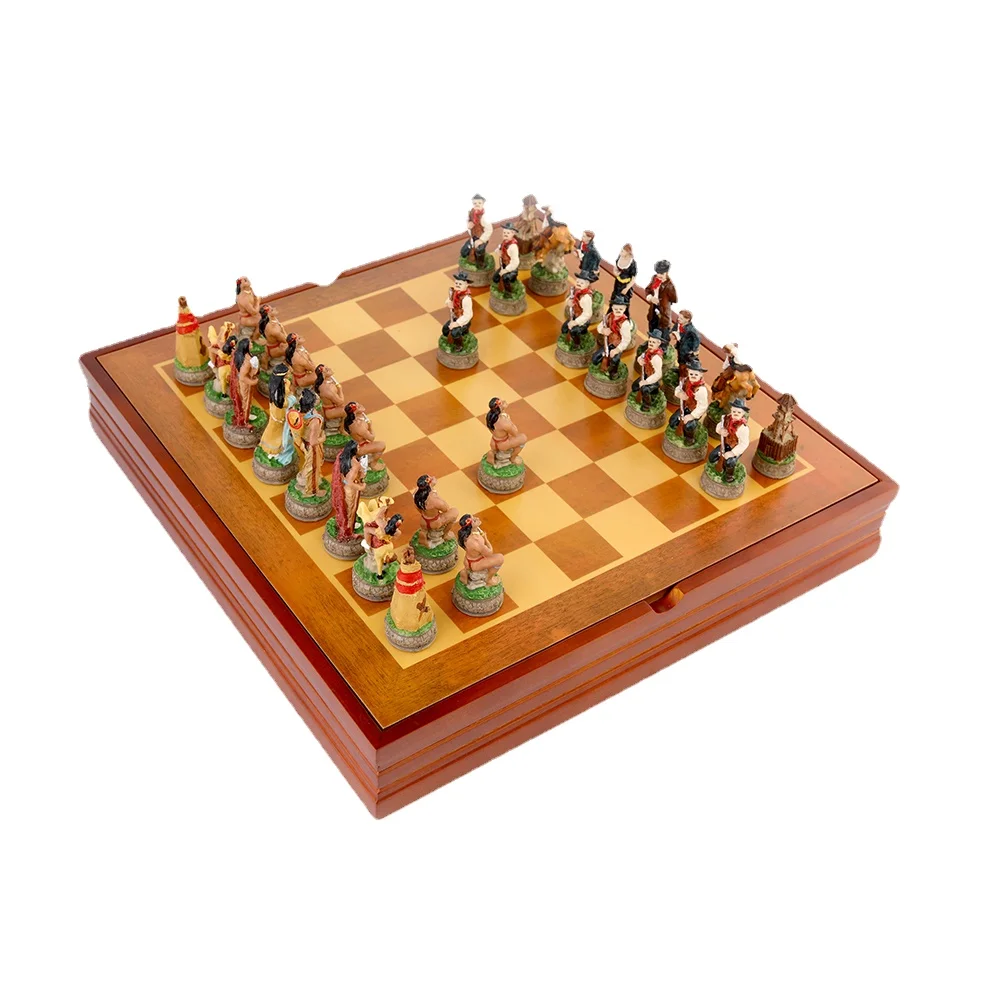 Индийский герой война Резина шахматы тема настольная игра игрушечный стол