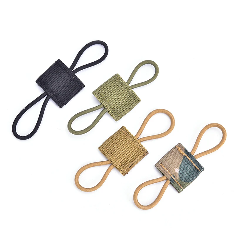 

2pcs Tactical Elastic Ribbon Buckle Binding Retainer For PTT Antenna Stick Pipe
