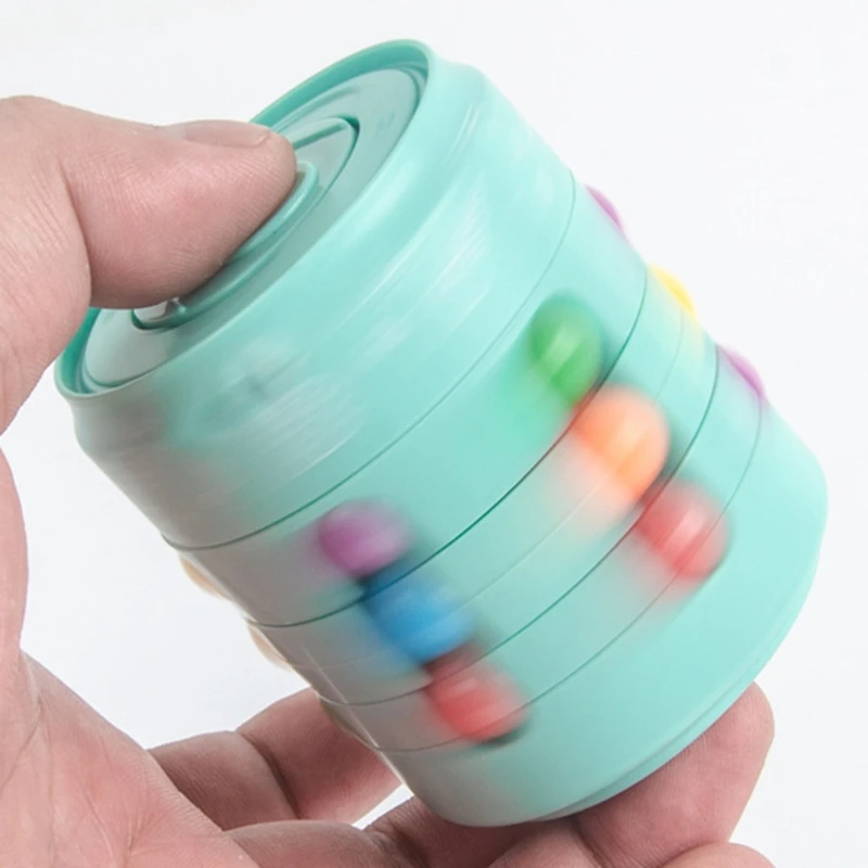 3D Интерактивная детская мини-Стимуляция гироскопа Zip-Top Can Magic Bean Cube ранняя