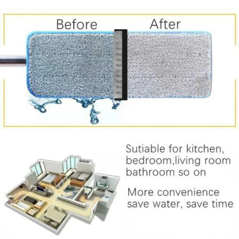 

Sweeper Cleaner Dry &Wet Mop Starter Kit for Cleaning Hardwood Floors Telescopic 360 Degree Rotation Flat Mop and Bucket Kit