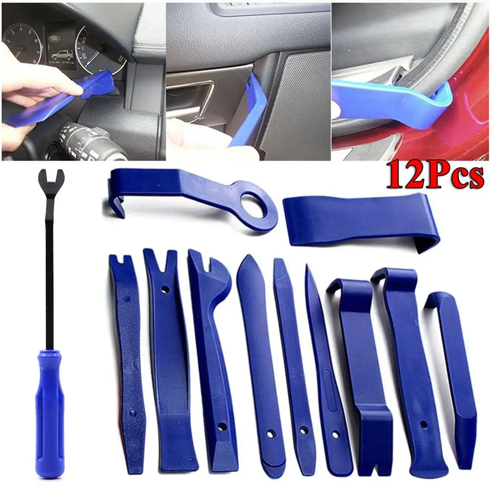 

12pcs Car Trim Disassembly Tools DVD Stereo Refit Kits Interior Plastic Trim Panel Dashboard Installation Removal Repair Tools