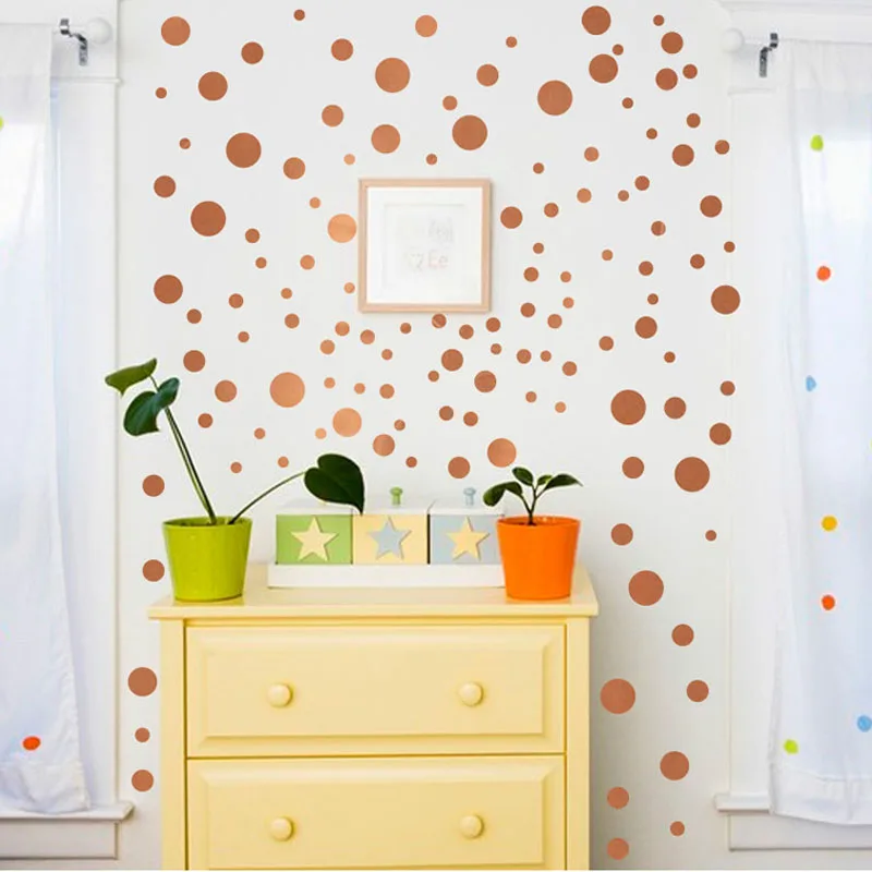 

Gold Dot Wall Sticker Kids Room Background Wallpaper Poster Color Round Dot Wall Applique Mural Decorative Art