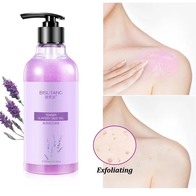 

350ml Lavender Scrub Body Treatment Whole Body Wash Skin Deep Cleaning Bathing Moisturizing Exfoliating Body Care Bath Gel