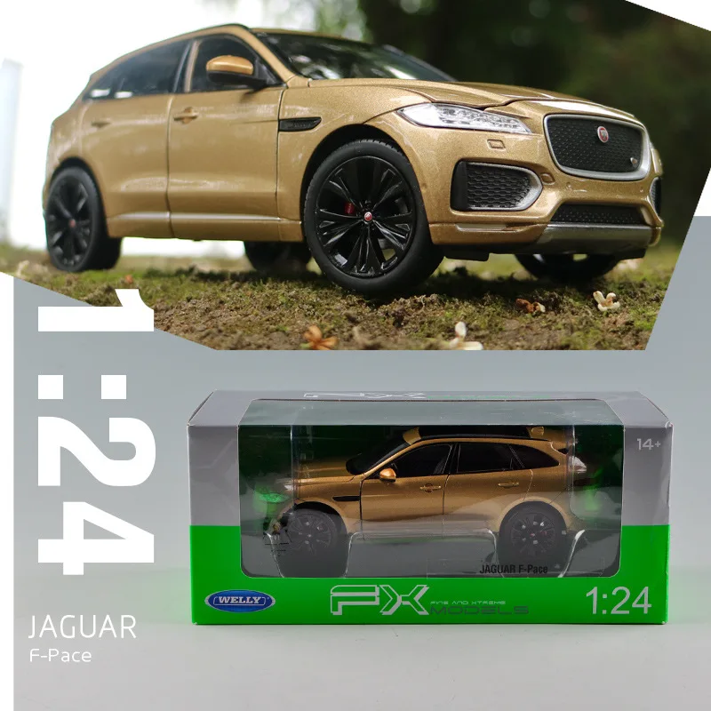 Welly 1:24 Jaguar F-PACE Золотой автомобильный брелок для автомобильных ключей