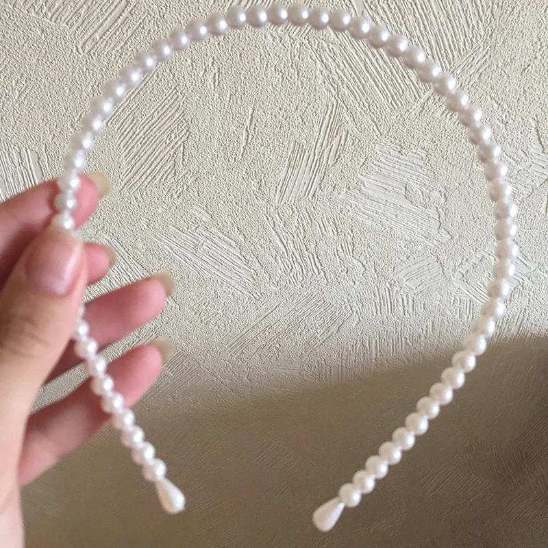 Модные женские свадебные искусственные жемчужные бусины повязка на голову тиара